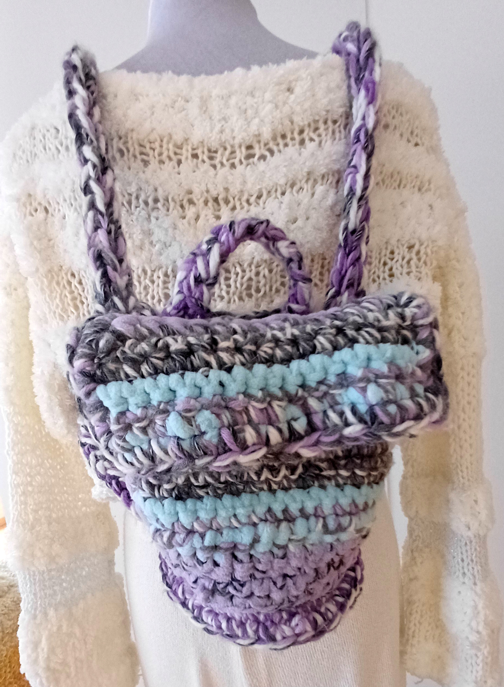 Рюкзак женский вязаный