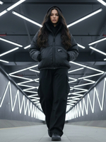 jacket with hood graphite