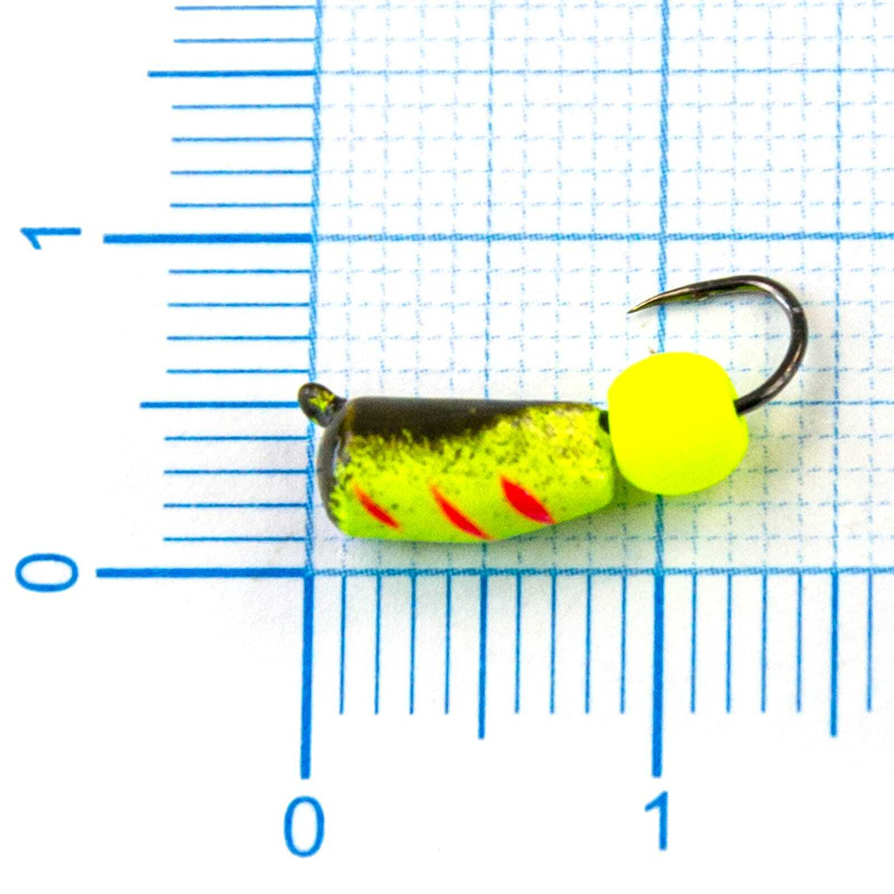 Мормышка Владимирская 441 "Гвоздик с шариком неон", 4мм, 1.6гр (15шт/уп)