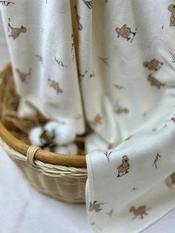 Пелёнка Утята Экрю 85*130 RinaAmari