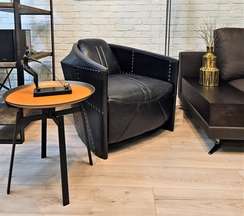 Кресло RS114, черная кожа