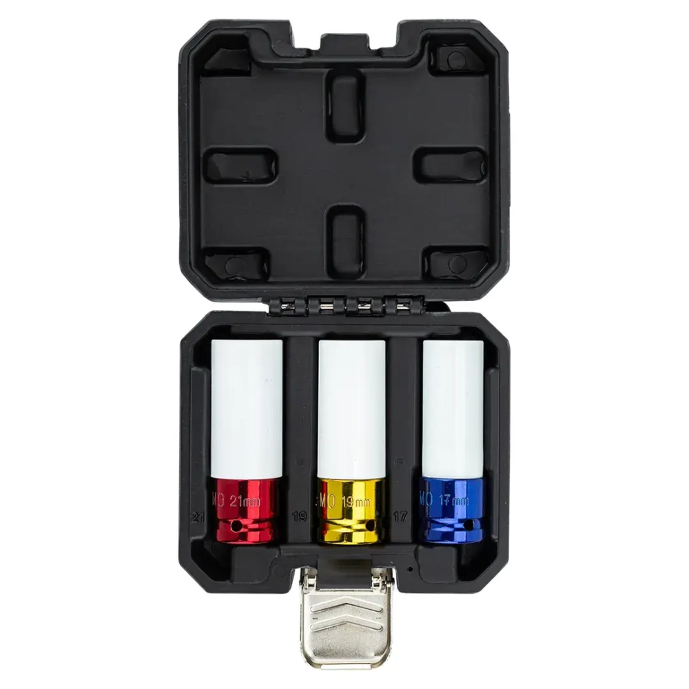 Головки ударные глубокие тонкостенные, набор 3пр., 1/2''(17, 19, 21мм) Scheppach Sch-4035