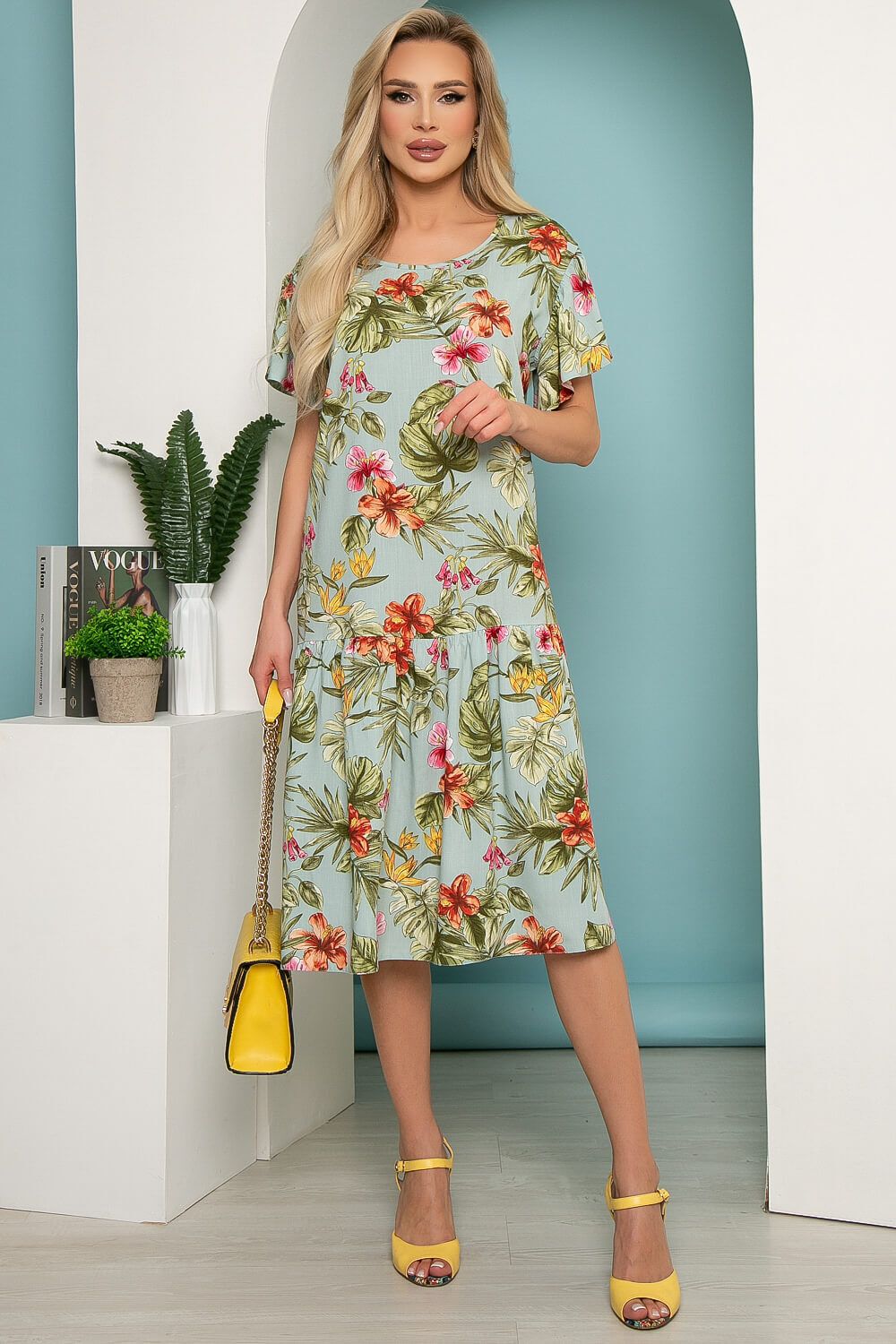 Платье "Фантазия" (тропический сад) П3737 LT Collection (Акция)