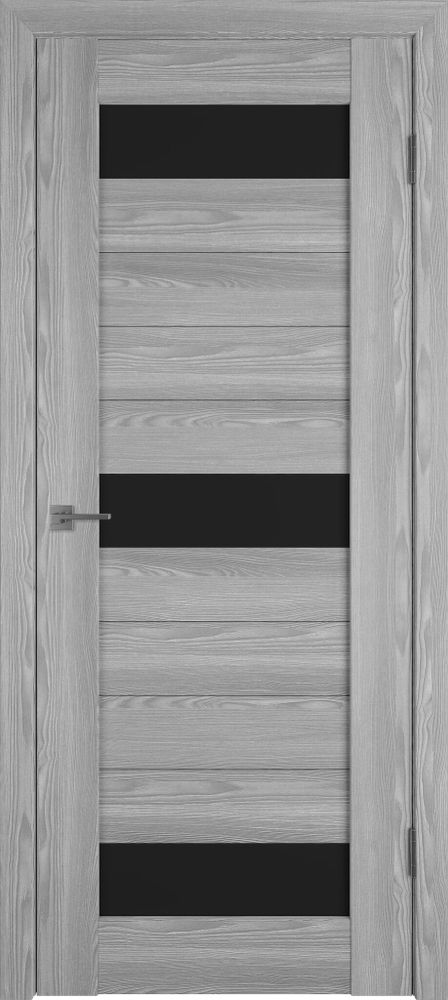 Дверь Line 5 / Grey P / Black Gloss / Владимирские двери