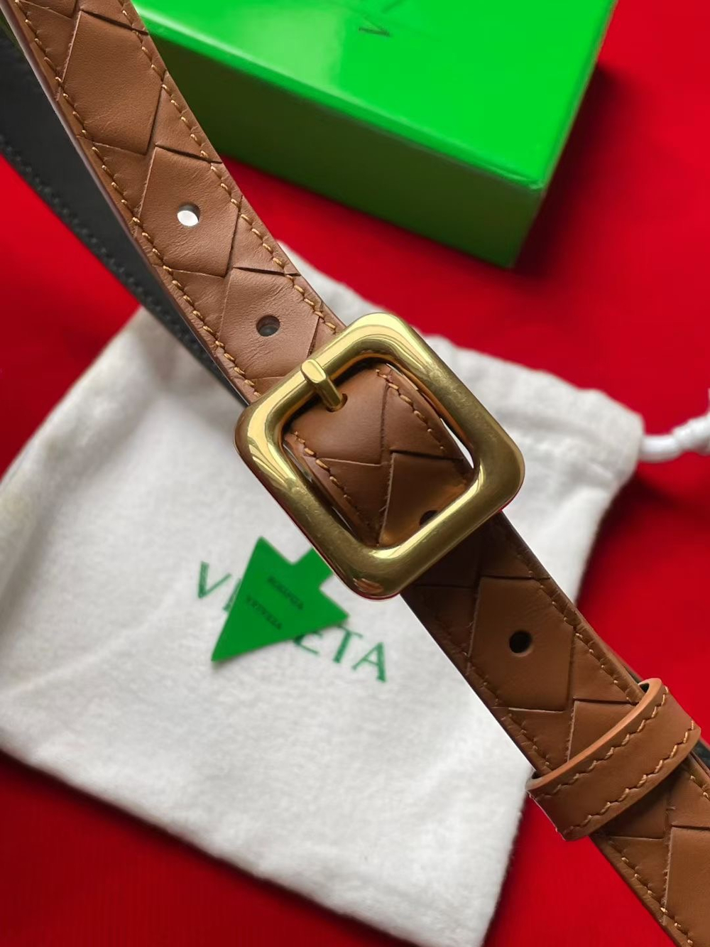 Ремень с крупным клетчатым плетением