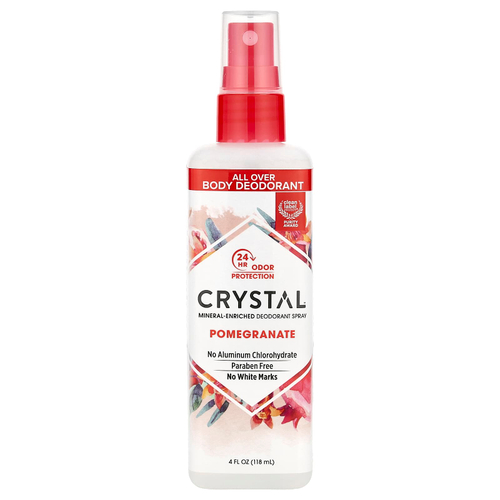 CRYSTAL, минеральный спрей-дезодорант, гранат, 118 мл (4 жидк. унции)