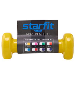 Гантель виниловая STARFIT DB-101 500 гр желтый