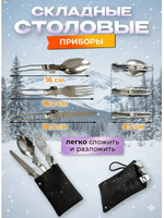 Набор посуды туристический на одного с приборами