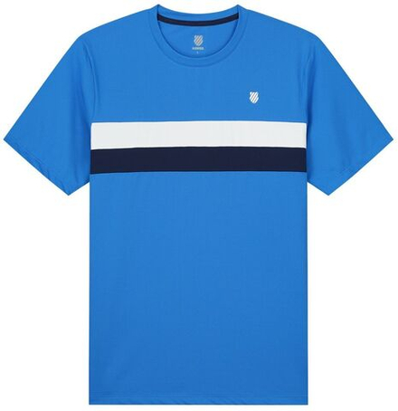 Теннисная футболка K-Swiss Tac Core Team Stripe Crew M - Blue
