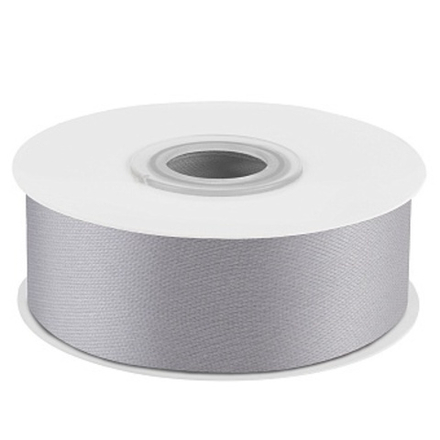 Лента атласная (2,5 см*22,85 м) Серебро