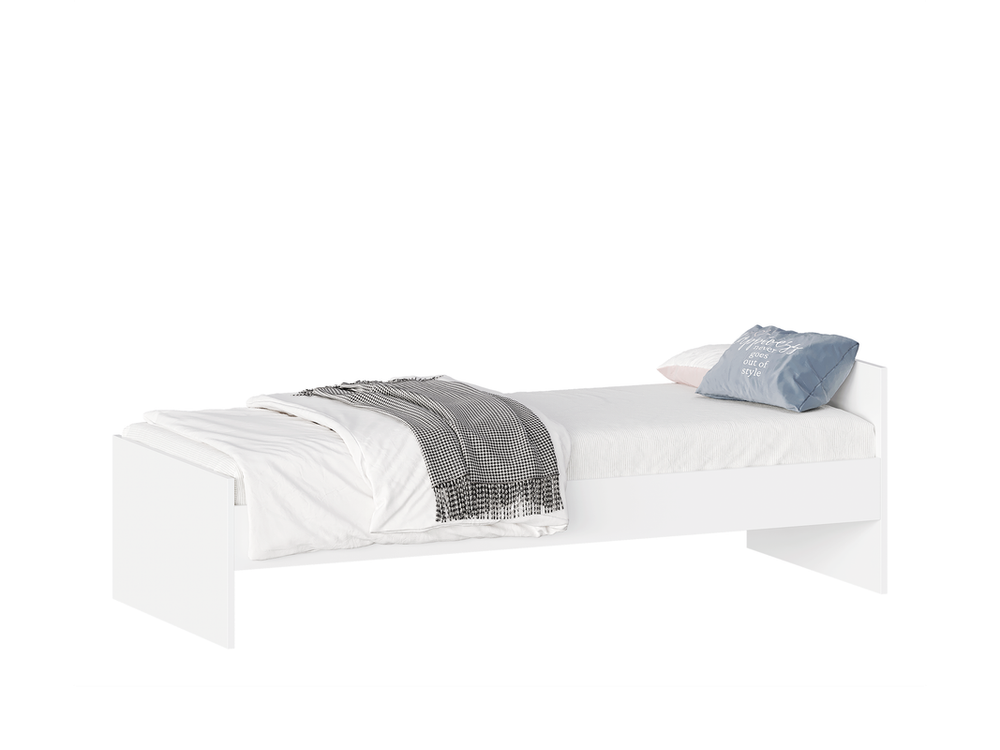 Кровать одинарная ОРИОН, 80*200 см, белая