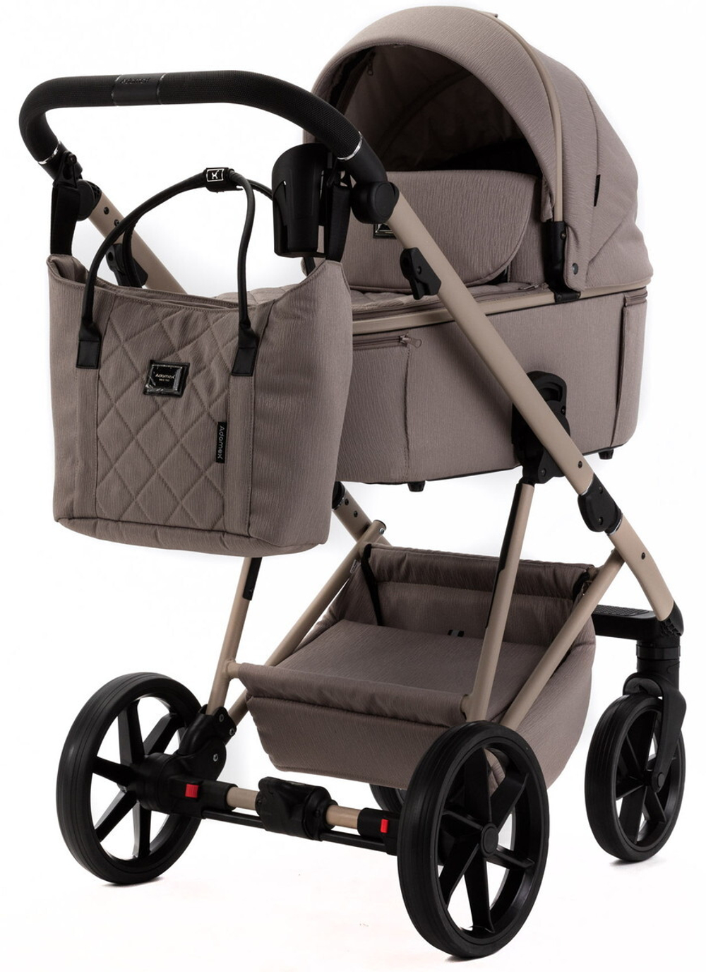 Детская коляска Adamex Delta Natura 3 в 1 DN-4-CAPPUCCINO (КАПУЧИНО)