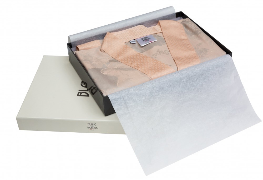 Халат хлопковый Blanc des Vosges Reseda poudre