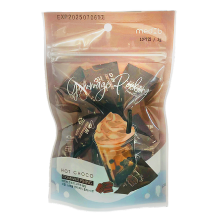 Med B Гоммаж пилинг для лица Hot Cacao Gommage с экстрактами какао и молочного протеина,10*3г