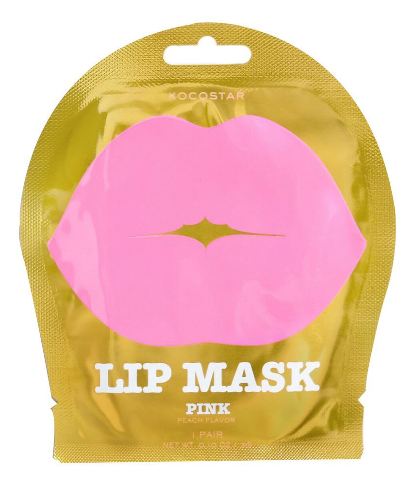 KOCOSTAR  Гидрогелевая маска для губ с экстрактом персика - PINK LIP MASK ,1 шт