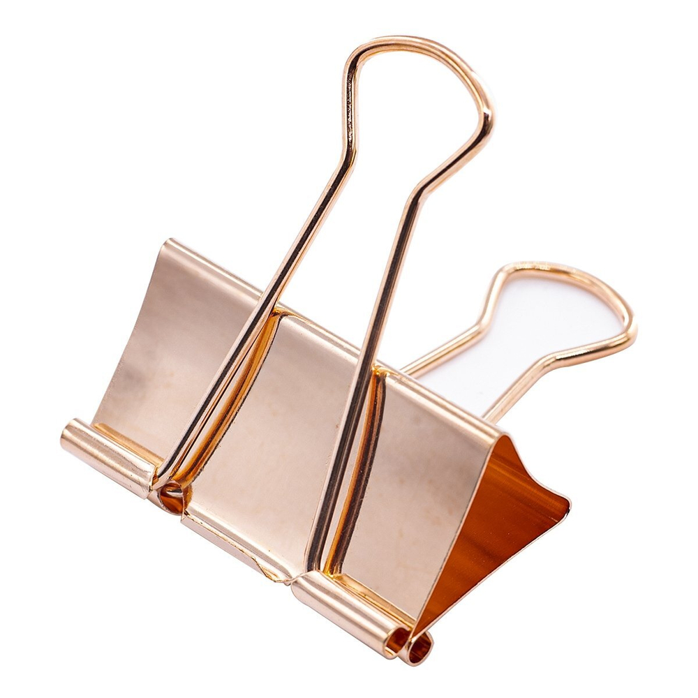 Зажимы для бумаг 19 мм, Alingar, красное золото, уп. 40 шт