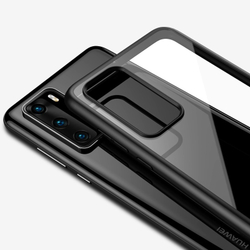 Чехол легкий для Huawei P40 от Caseport, серия Ultra Hybrid, черные рамки