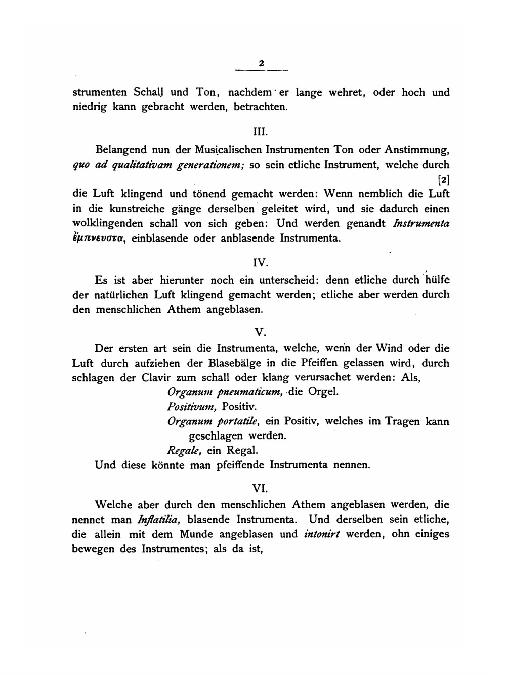 Syntagma. Teil 2 Von Den Instrumenten. Wolfenbüttel 1618 | Michael Praetorius