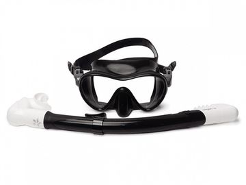 Набор маска+трубка Sargan Агидель черный/белый