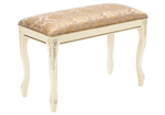 Банкетка Woodville Валентино патина золото, бежевый, ножки белые