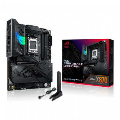 Сист.плата ASUS ROG STRIX X870-F GAMING WIFI, X870, AM5, 4xDIMM DDR5, 2xPCI-E x16, 4xM.2, SATA, DP,HDMI, 2xUSB 4.0, BOX