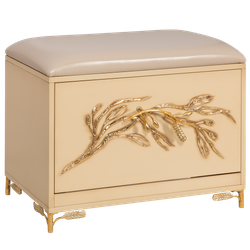 Банкетка Oliva Branch (Олива Бранч) Айвори Мраморное золото