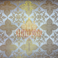 Парча "Вера" белая с золотом