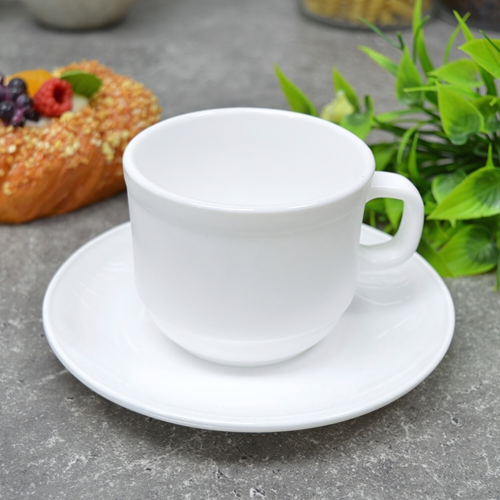 Чайная пара 250мл штабелир Без деколи стеклокерамика