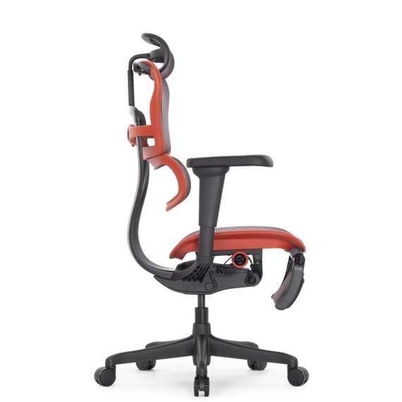 Кресло FALTO Ergohuman Ultra X9 GAMING с подножкой ( чёрный/ КРАСНЫЙ каркас /сетка Equator Red )