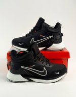 Кроссовки Nike с мехом #B72 (черн.-бел.)