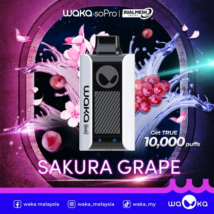 Waka SoPro PA10000 Sakura grape (Сакура-виноград) 10000 затяжек 20мг Hard (2% Hard)