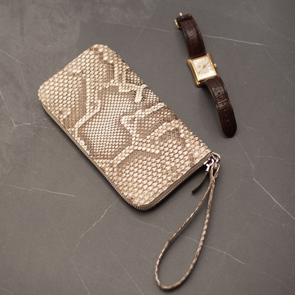 Кошелек Marquise из кожи питона и козы, натурального цвета