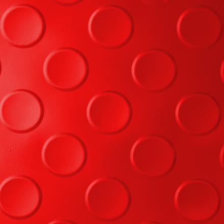 Рулонное резиновое покрытие "КОМФОРТ" - МОНЕТКА, ширина 1,2 м, красный, рулон 10м