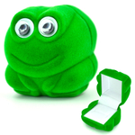 Флокированный футляр в виде лягушонка для ювелирных украшений