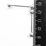 Штанга 22 мм с шариками 6 мм , толщиной 1,6 мм для пирсинга языка. Медицинская сталь