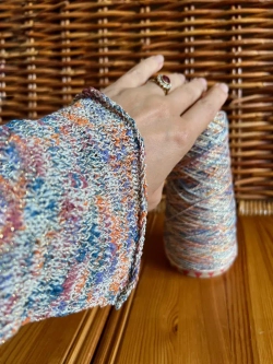 Пряжа для вязания Хлопок с люрексом