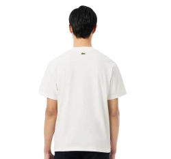 Мужская теннисная футболка Lacoste Printed Cotton - flour