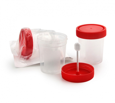 Контейнер 60 мл для сбора, с ложкой, стерильный