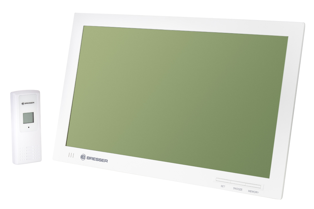 Метеостанция (настенные часы) Bresser MyTime Jumbo LCD, белая