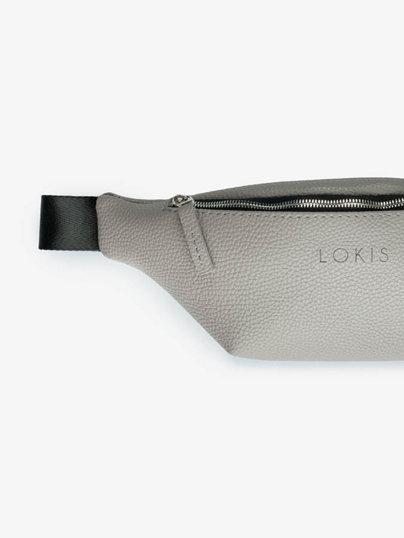 сумка поясная светло-серая