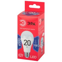 Лампа светодиодная ЭРА RED LINE LED A65-20W-865-E27 R 20Вт груша холодный дневной свет Е27 | Лампы cветодиодные Груша (A)