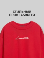 Лонгслив для девочки, красный