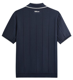 Мужское теннисное поло Wilson Club Essex Knit Shirt - небесный