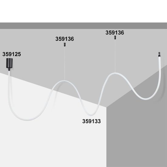 359125 KONST NT23 070 черный База для накладного монтажа светильников 359128-359133 IP20 15-40W 170-265V RAMO