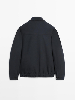 Massimo Dutti Куртка из шерсти, темно-синий