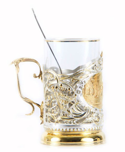 Подстаканник Москва с позолотой