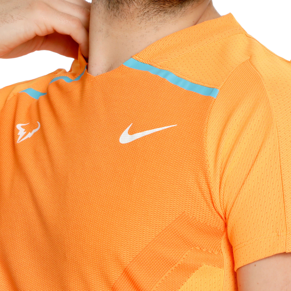 Мужское теннисное поло Nike Dri-Fit Advantage RAFA Court T-Shirt Men - Orange