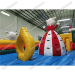 Надувной батут с крышей "Злой страшный серый волк"