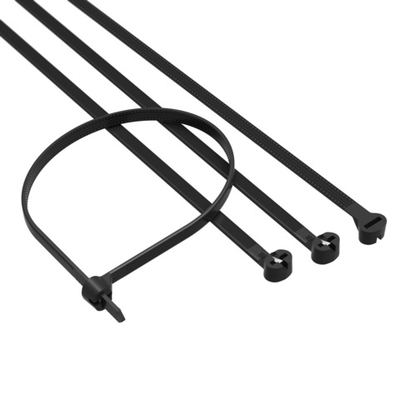 Хомут P6.6 с двойным замком, черный 4,8x370