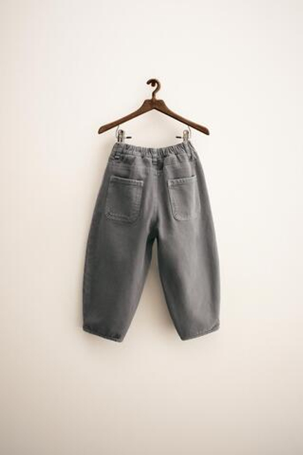 ZARA ZARA TIMELESS - БРЮКИ-БАЛЛОНЫ ИЗ ТВИЛА, АНТРАЦИТОВО-СЕРЫЙ